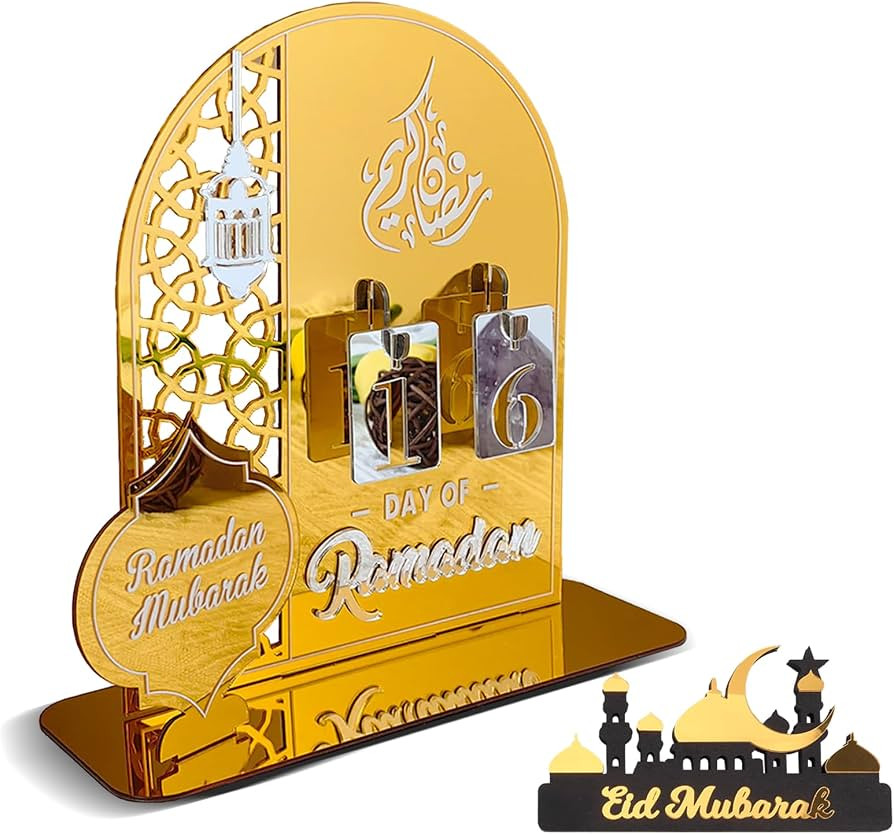 Fiohiros Ramadan Advent Calendar Acrylic 30 Days Countdown Ramadan CalendarCountdown Calendar Ram... | Amazon (UK)