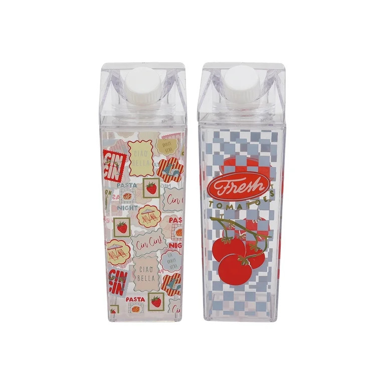 Just Feed Me by Jessie James Decker 2-Pack 18oz Carton-Style Tumbler Set, Tomatoes and Stamps | Walmart (US)