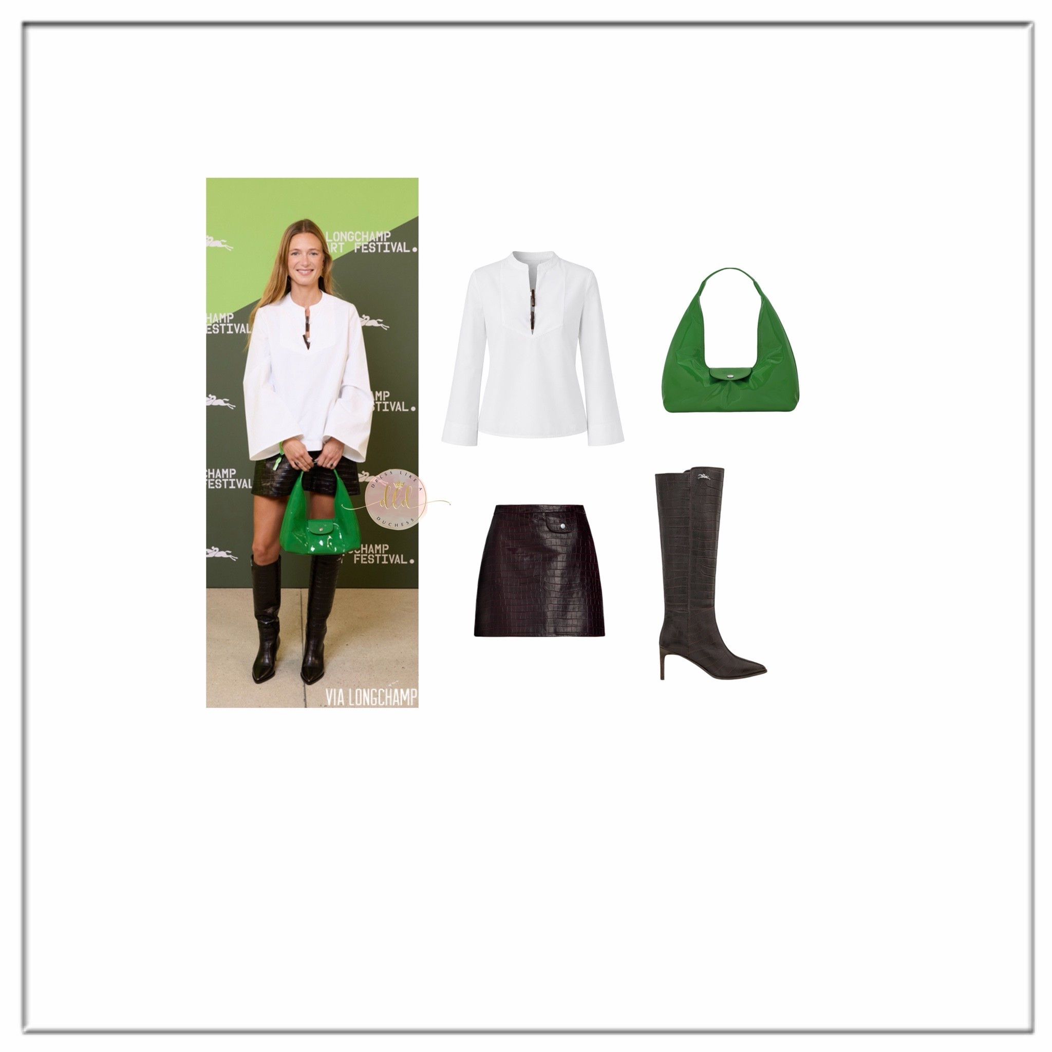 9/4/26 Alizée Thevenet in Paris wearing LongChamp 💚