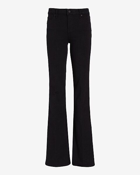 Low Rise Rinse Black 70's Flare Jeans | Express