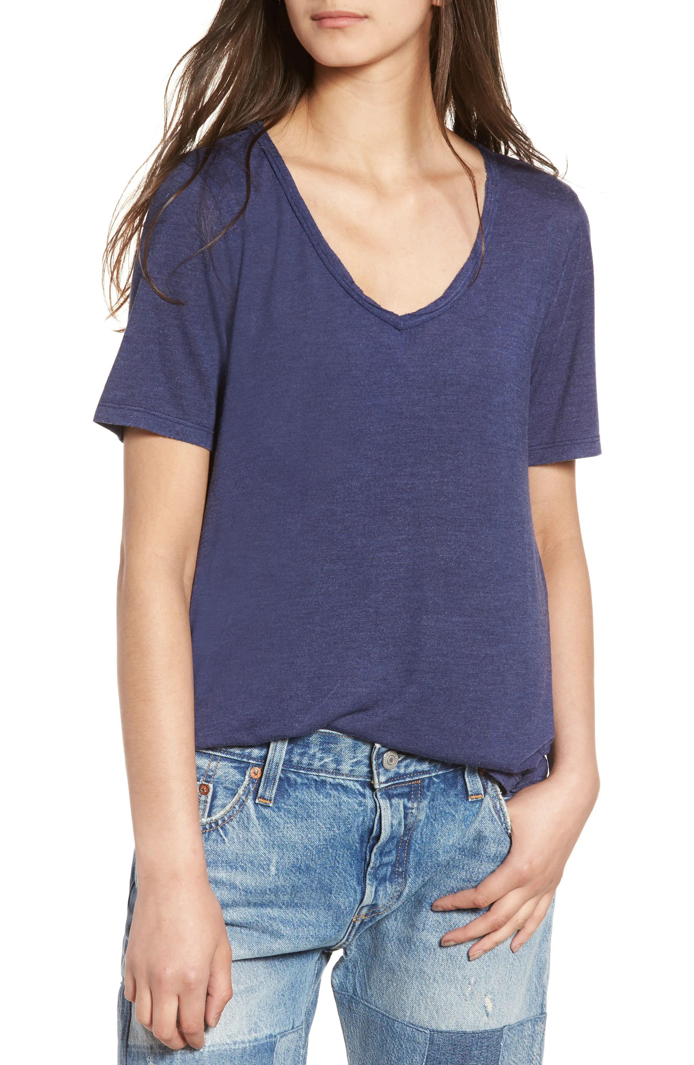 Raw Edge V-Neck Tee | Nordstrom