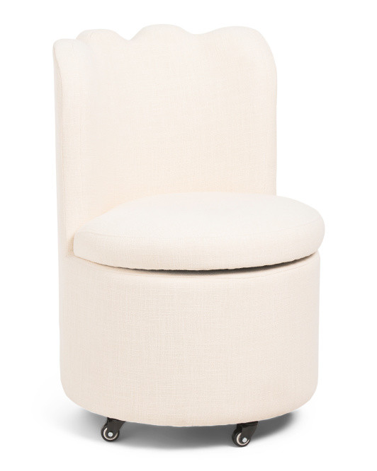 20x32 Vanity Chair With Storage And Casters | TJ Maxx