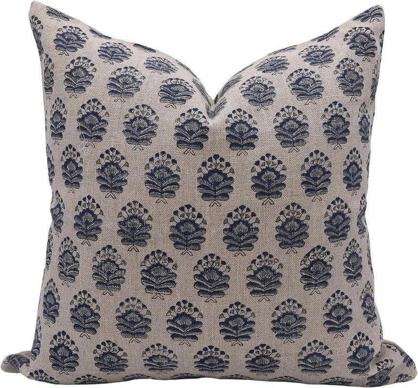 Floral Linen Indoor/Outdoor Pillow Cover | Wayfair North America