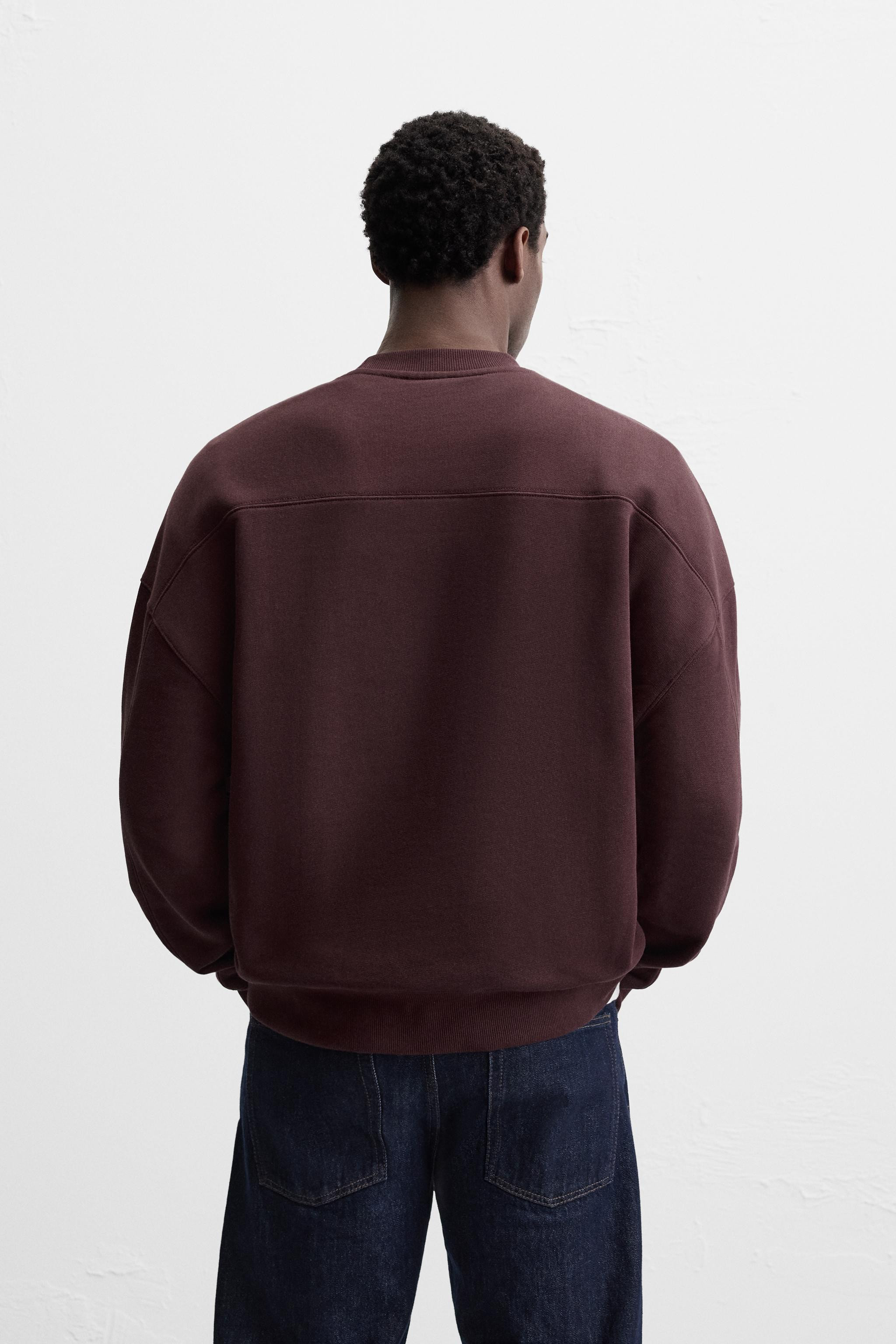 BOXY FIT CREW NECK SWEATSHIRT | Zara US