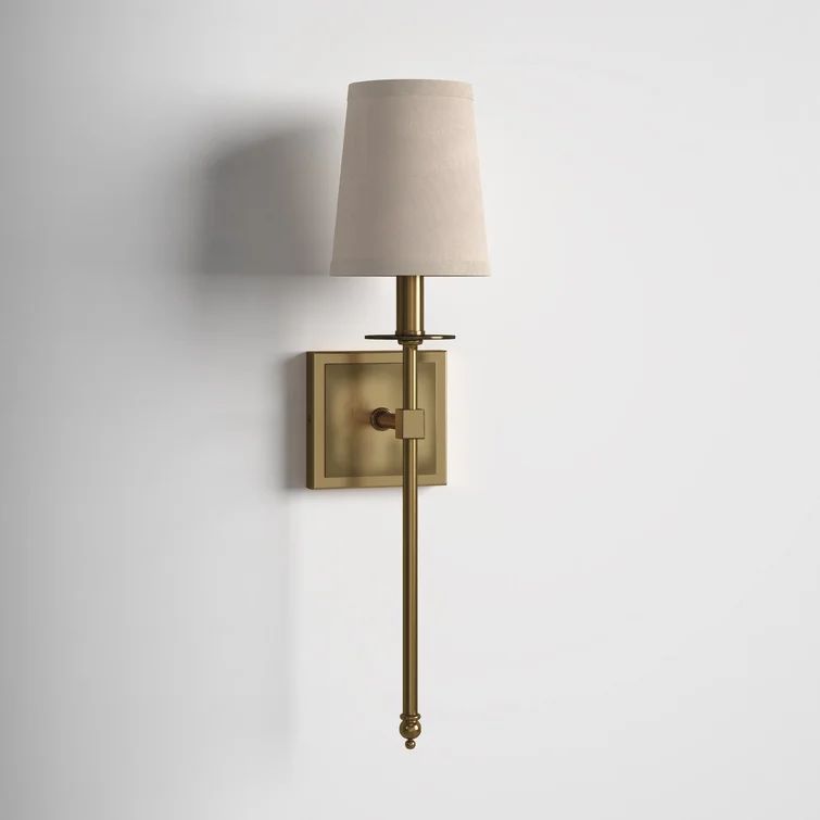 Jillian 1 - Light Dimmable Warm Brass Wallchiere | Wayfair Professional