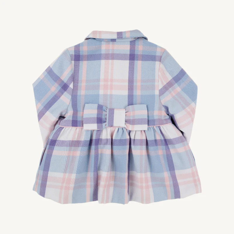 Pippa Peacoat - Peach Blossom Plaid with Palm Beach Pink | The Beaufort Bonnet Company