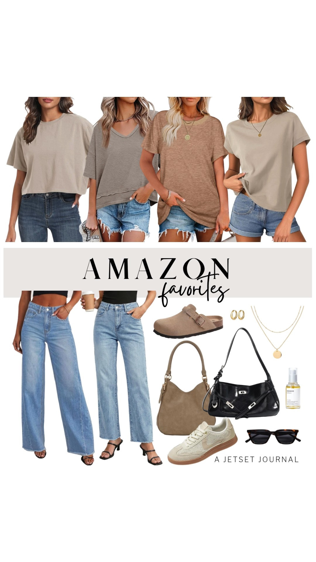 There are tons of Amazon Favorites that fit our chic style this week! This PRIMODA oversized workout top and Cicy Bell’s V-neck tee are part of this collection. These wide-leg jeans from Sidefeel are still a crowd favorite, together with PAVOI earrings and SOJOS polarized sunnies. I also found this mixsoon face serum that’s selling fast these days!

#LTKSeasonal #LTKSaleAlert #LTKTravel
 

 