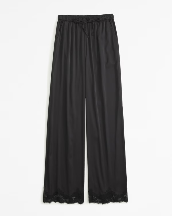 Women's Lace and Satin Sleep Pant | Women's Sleepwear & Loungewear | Abercrombie.com | Abercrombie & Fitch (US)