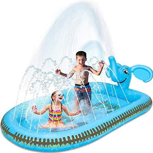 Desuccus Splash Pad Sprinkler for Kids Sprinkle & Splash Play Mat 3 in 1 Inflatable Sprinkler Pool W | Amazon (US)
