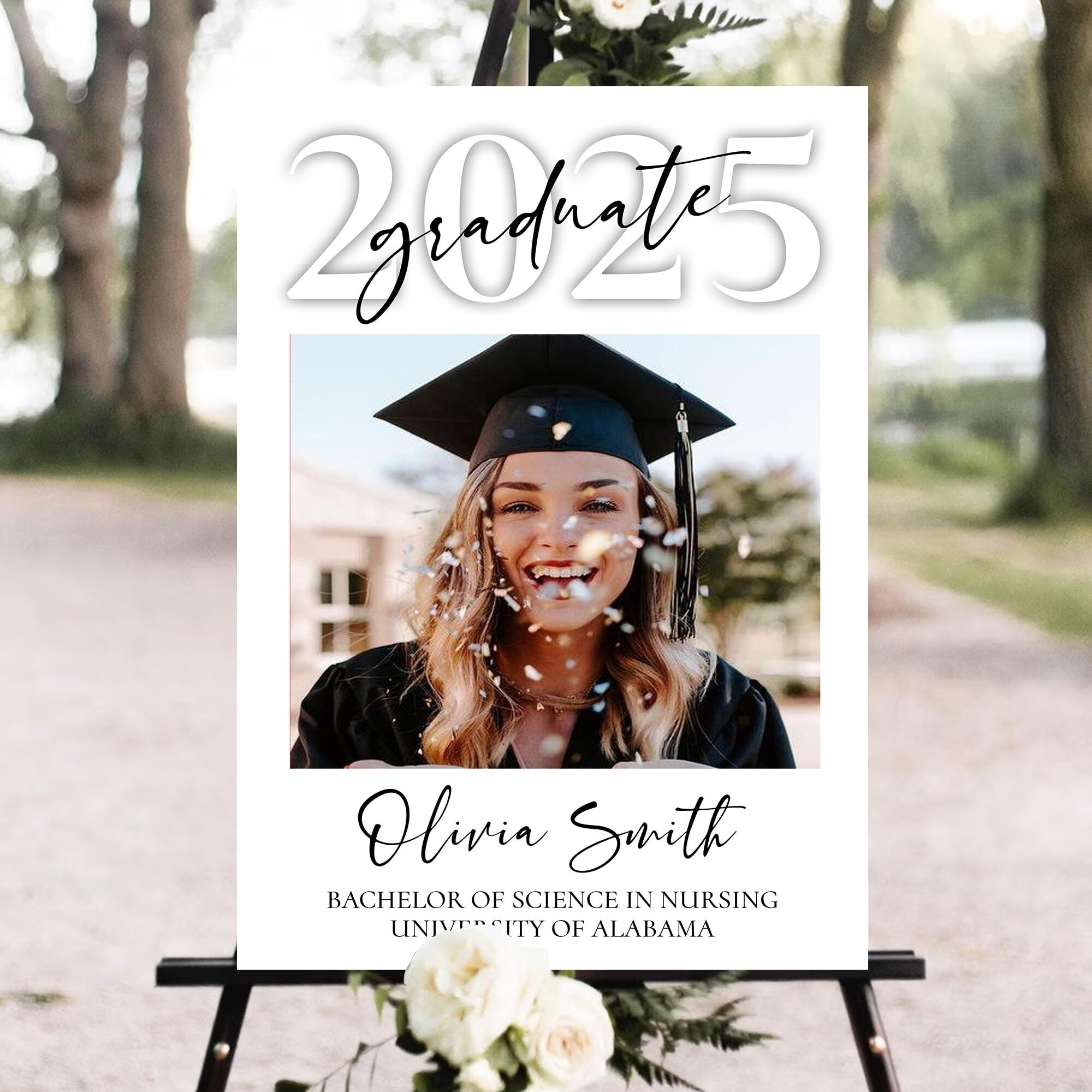 Personalized Graduation Party Welcome Sign With Photo, Graduation Decorations Senior 2025 Yard Si... | Amazon (US)