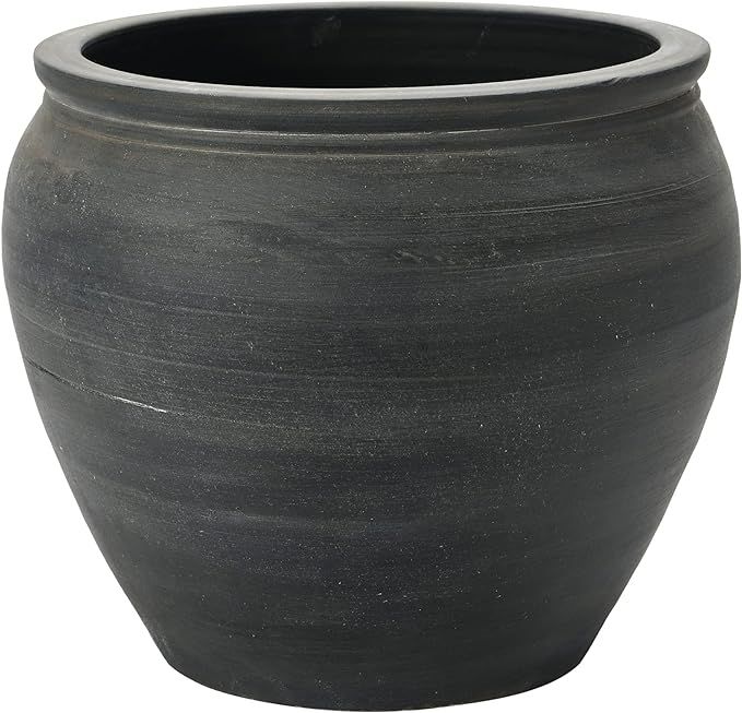 Creative Co-Op Terra Cotta, Black Matte Planter Pot | Amazon (US)