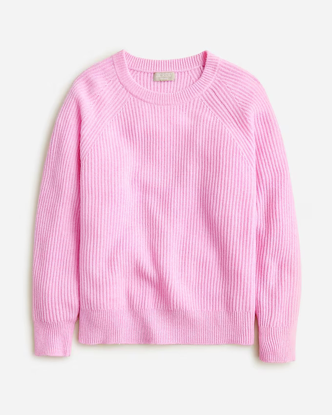 Ribbed cashmere oversized crewneck sweater | J. Crew US
