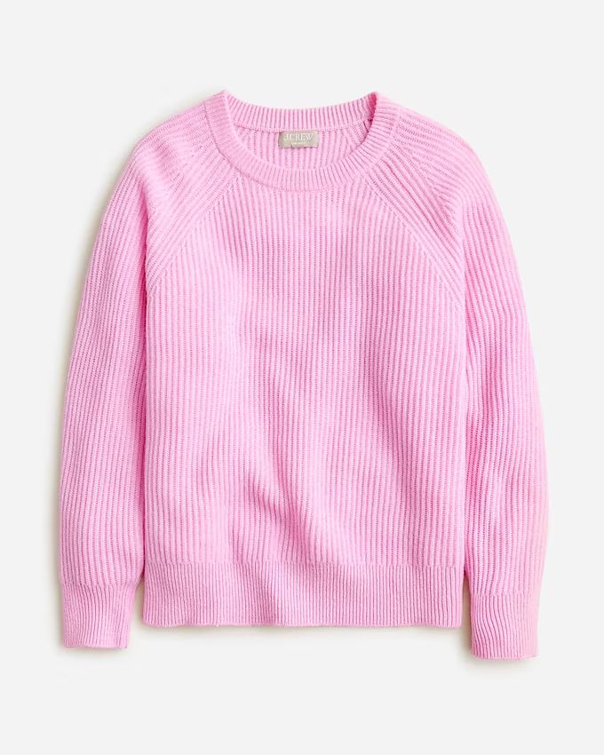 Ribbed cashmere oversized crewneck sweater | J.Crew US