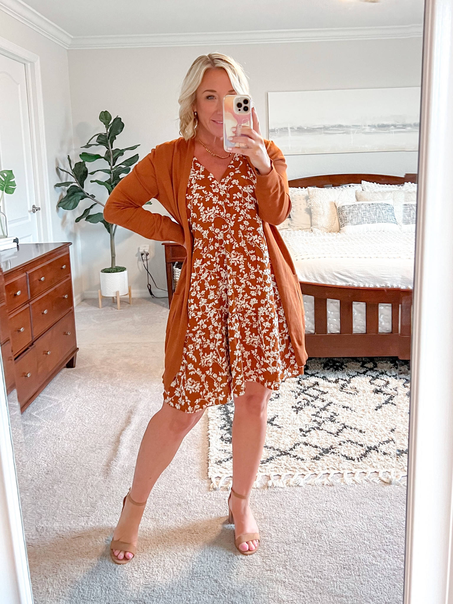Love how this cardigan and dress match for a monochromatic look!
Cardigan - size medium (color “bronze “).
Dress - size medium & 25% off.
Linked similar heels  

#LTKBacktoSchool #LTKworkwear #LTKstyletip
