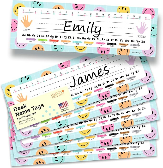 Desk Name Tags for Classroom, 36pcs Nameplate & Student Name Tags for Desks | Amazon (US)