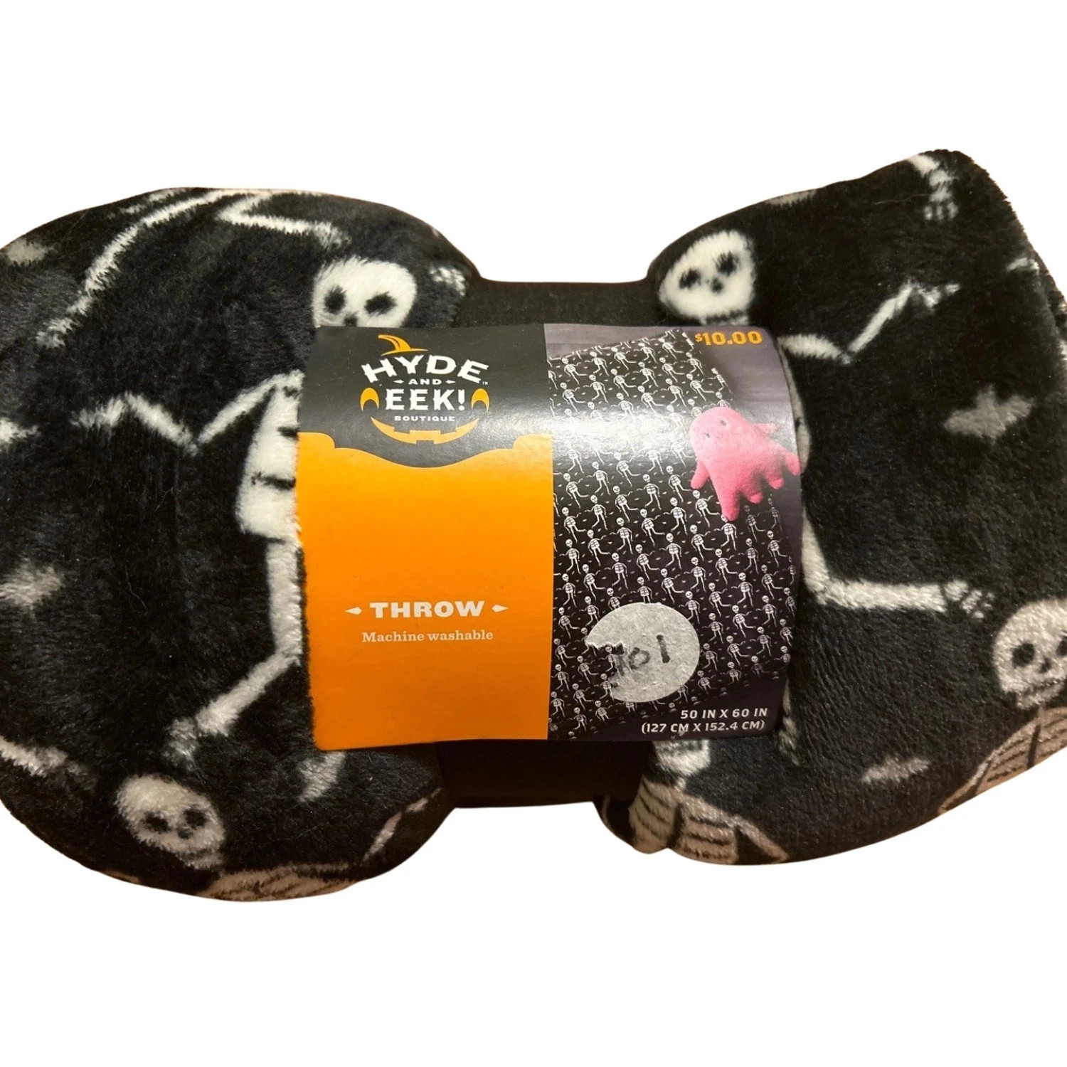 Hyde & EEK Target Halloween Skeleton Throw Blanket Black | eBay US
