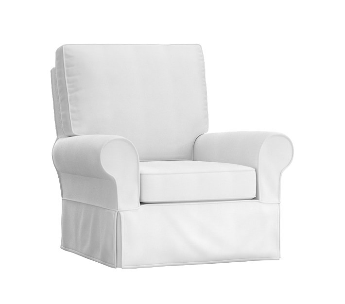 PB Kids® Comfort Slipcovered Swivel Glider & Ottoman | Pottery Barn Kids