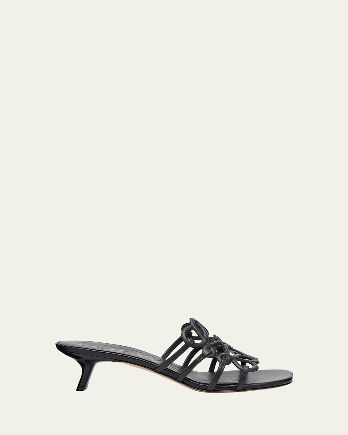 Petal Anagram Leather Caged Mule Sandals | Bergdorf Goodman