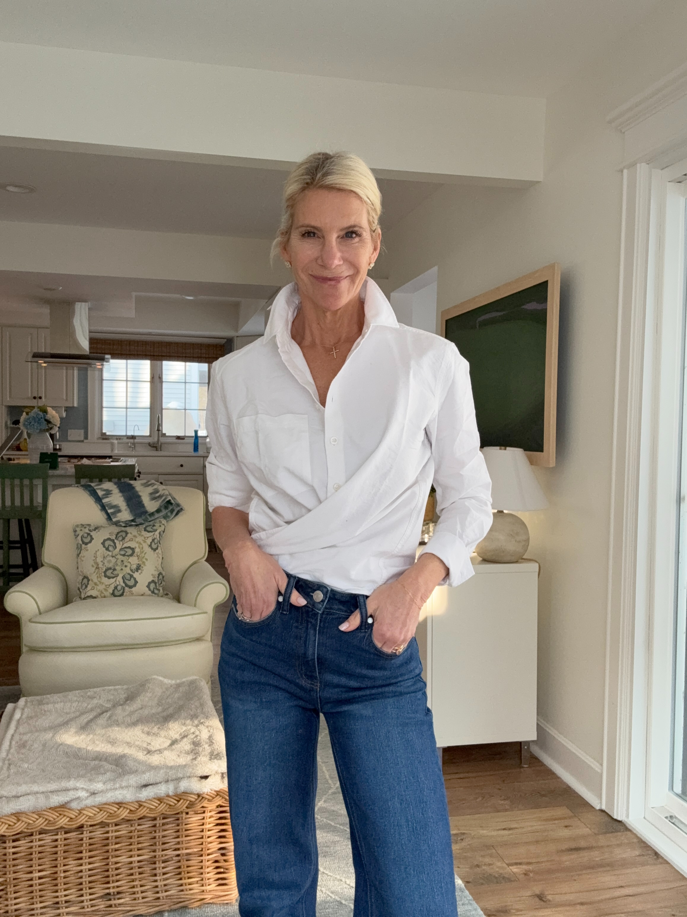 Sometimes the whole outfit is just a great white shirt and denim.

@onequince @Shop.LTK
#quincepartner #liketkit 

 #LTKdayinmylife #LTKgrwm #LTKootd