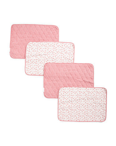 Set Of 4 Cupid Ditsy Reversible Placemats | Polyester/Cotton | Marshalls