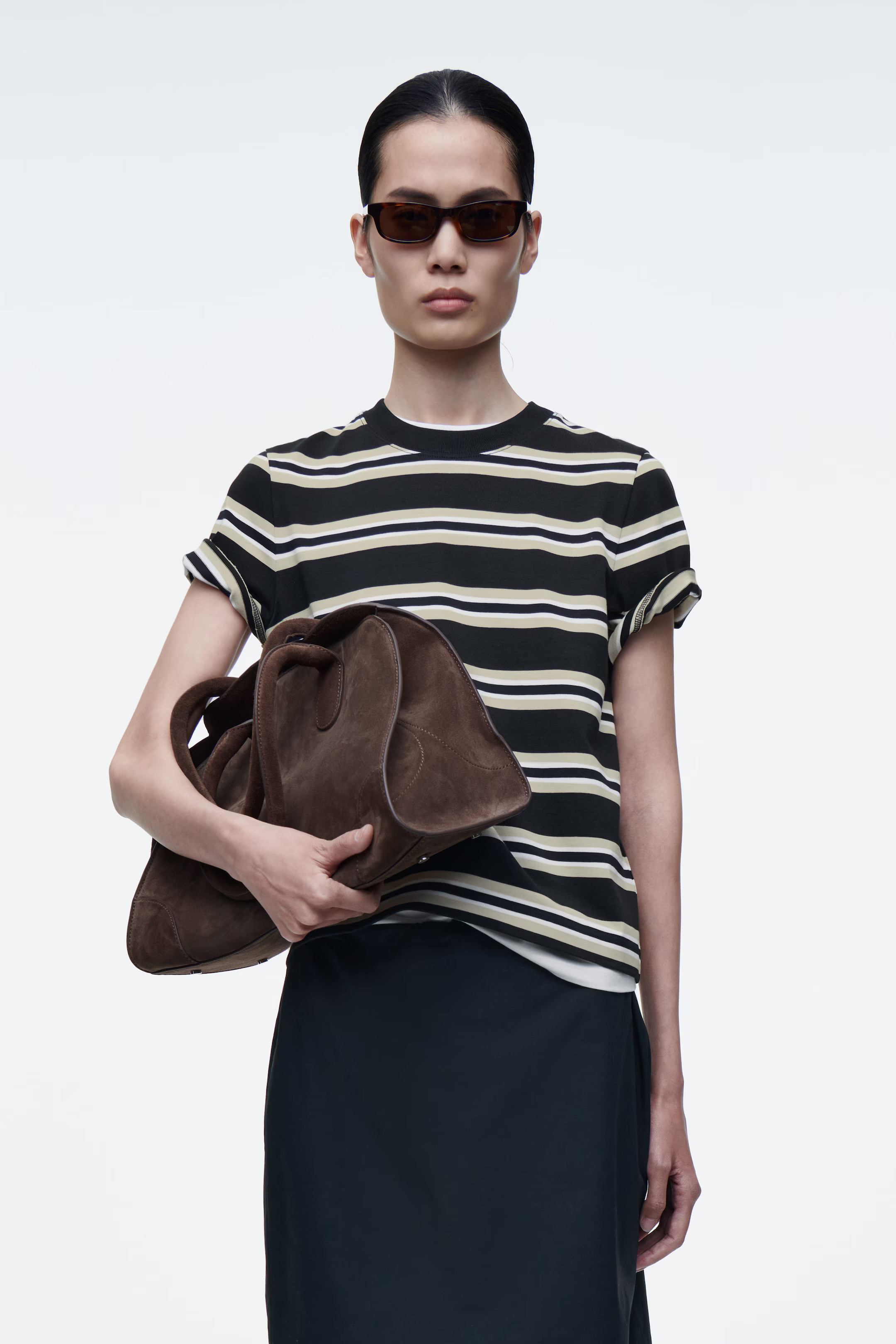 CLEAN CUT REGULAR T-SHIRT - NAVY / STRIPED | COS UK