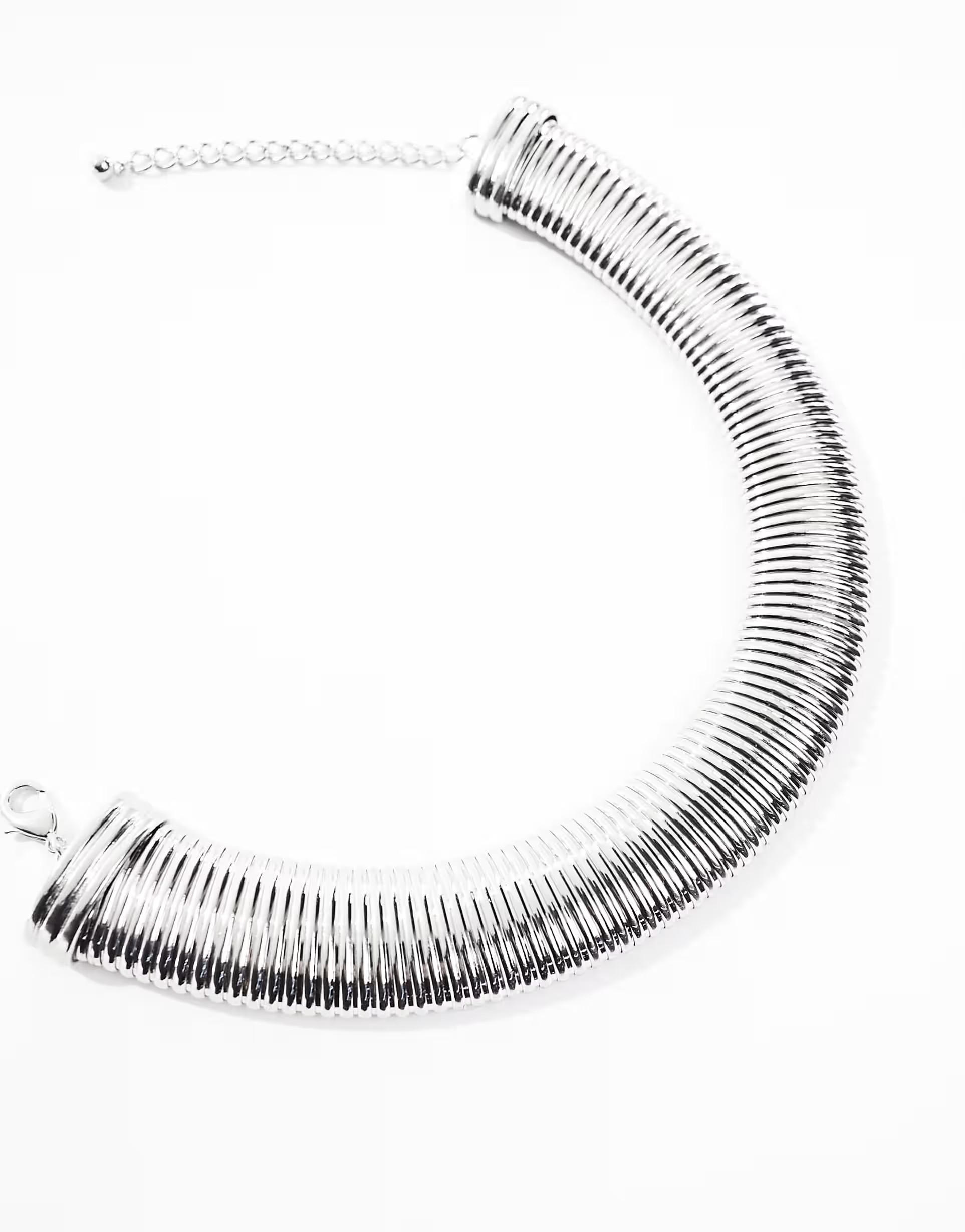 ASOS DESIGN choker necklace with wide textured design in silver tone | ASOS (Global)