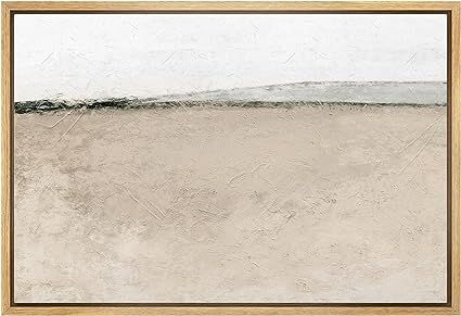 wall26 Framed Canvas Print Wall Art Desolate Brown Watercolor Rural Landscape Abstract Shapes Ill... | Amazon (US)