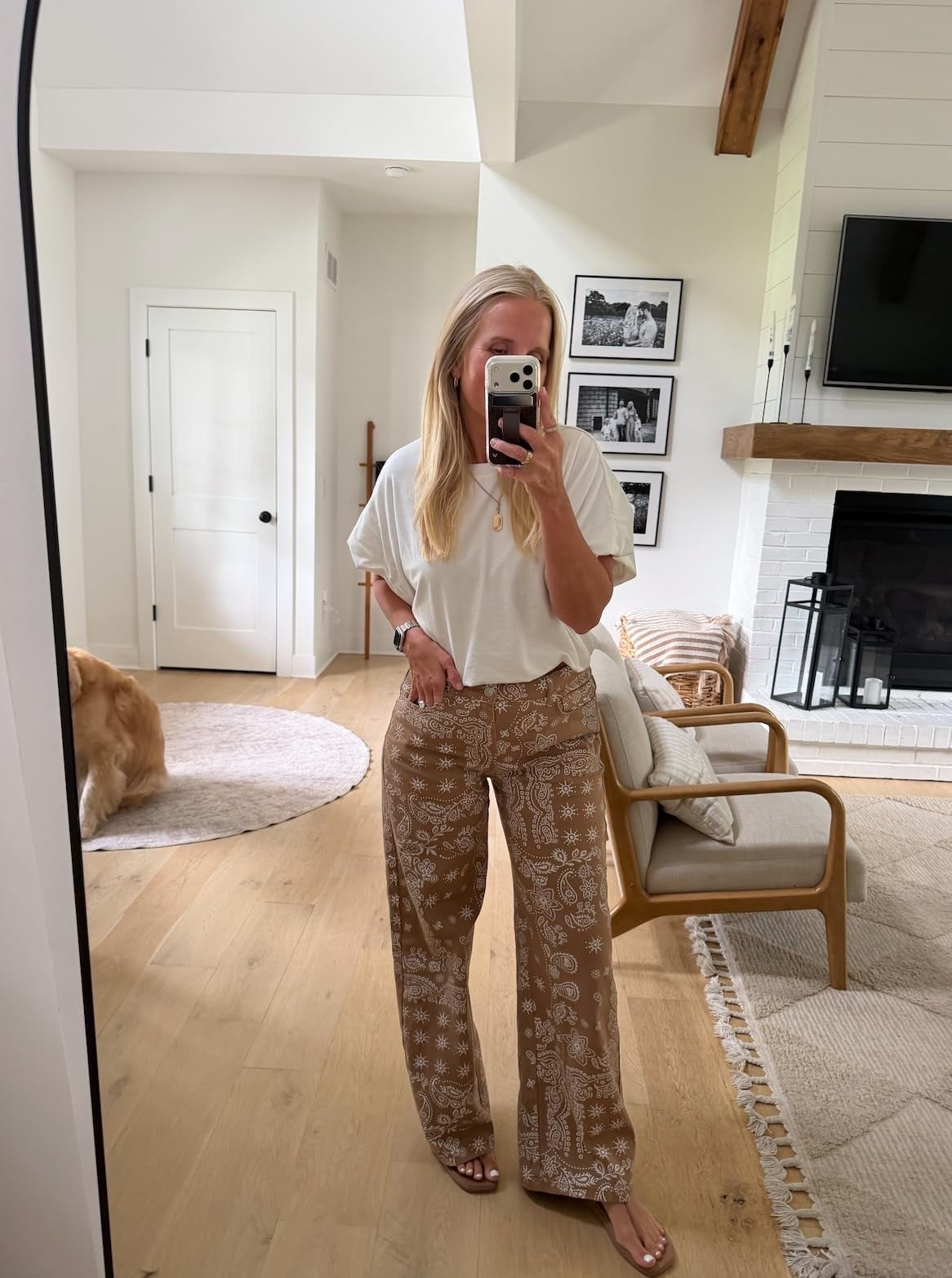 I'm wearing a small in the top (gives the perfect tucked look) and an 8 in the bandana jeans. They're very comfortable. Shop the look and similar outfits from Amazon.

#LTKOver40 #LTKmomlife #LTKootd