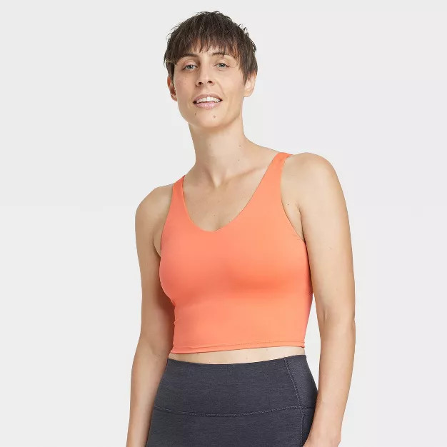 Women's Light Support V-Neck Cropped Bra - All in Motion™ | Target