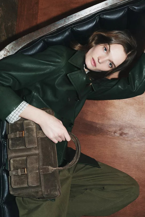 LEATHER HANDBAG WITH POCKETS | Zara UK