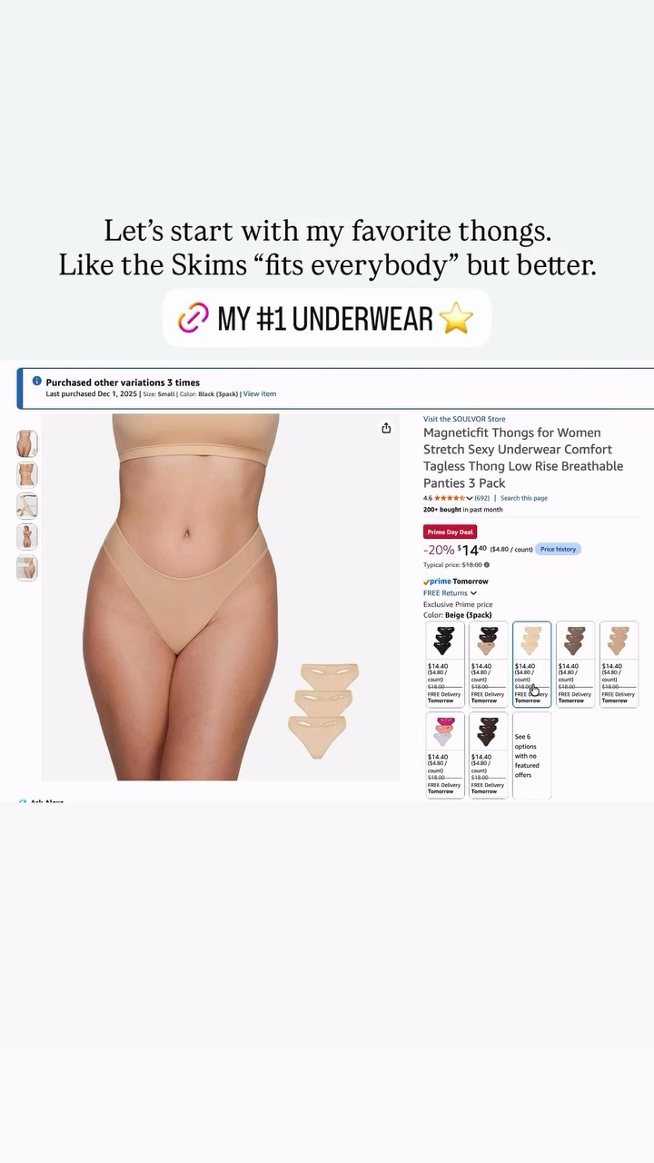 Let’s start with my favorite thongs. 
Like the Skims “fits everybody” but better. 20% off now!

#LTKSaleAlert