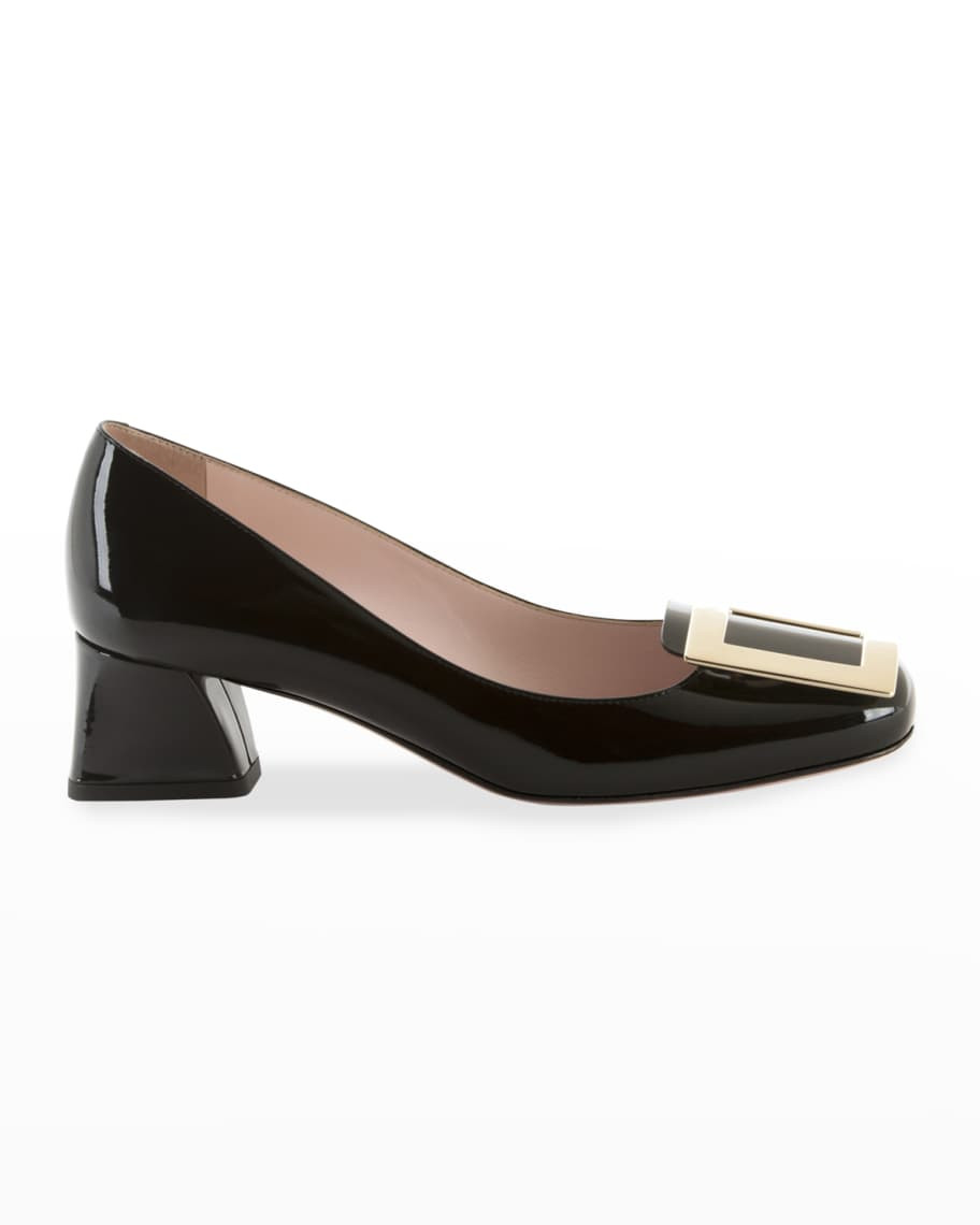 Tres Vivier Patent Buckle Pumps | Neiman Marcus