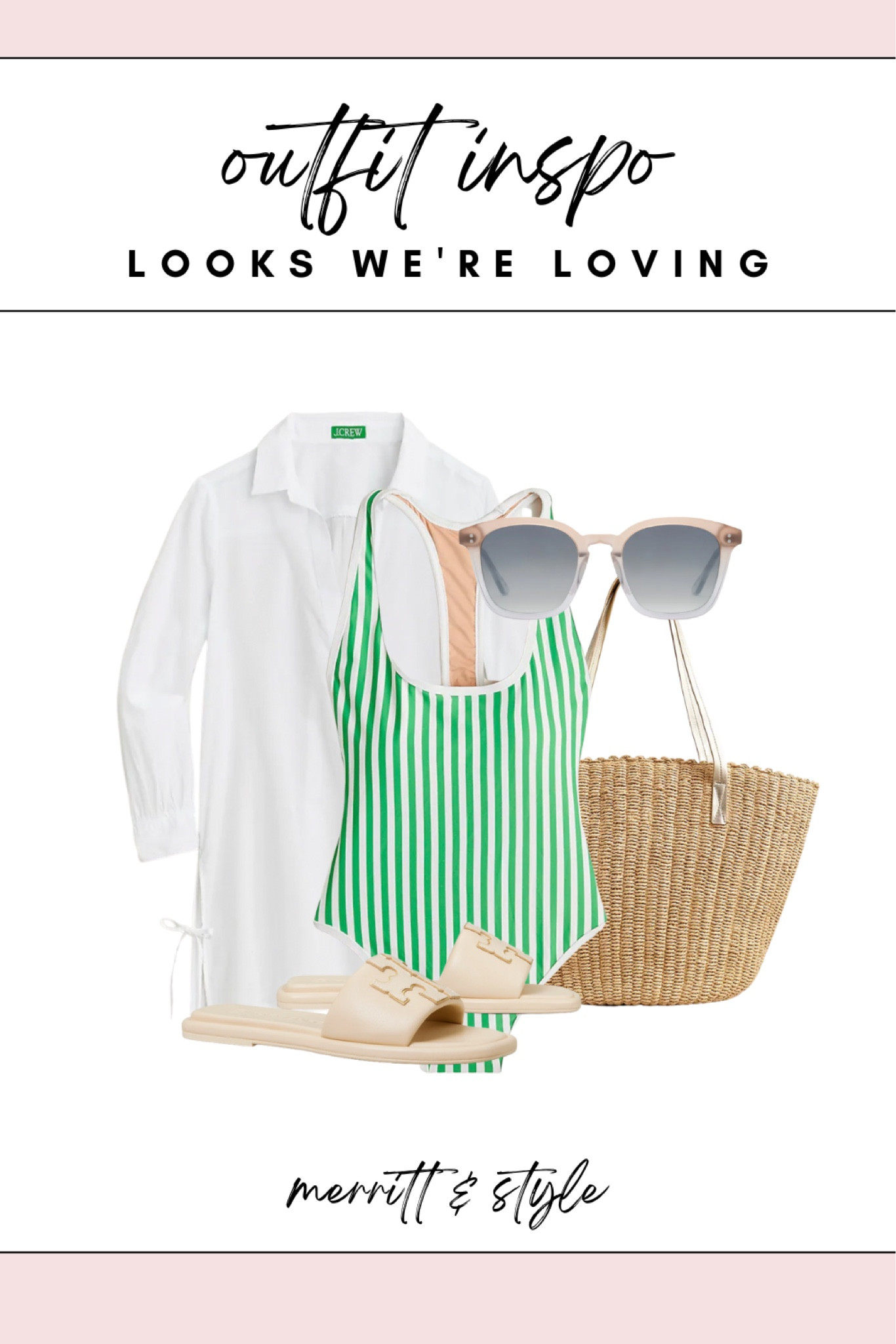 Swimsuit outfit jcrew swim swimsuit cover up vacation outfit idea 

#LTKstyletip #LTKtravel #LTKsalealert