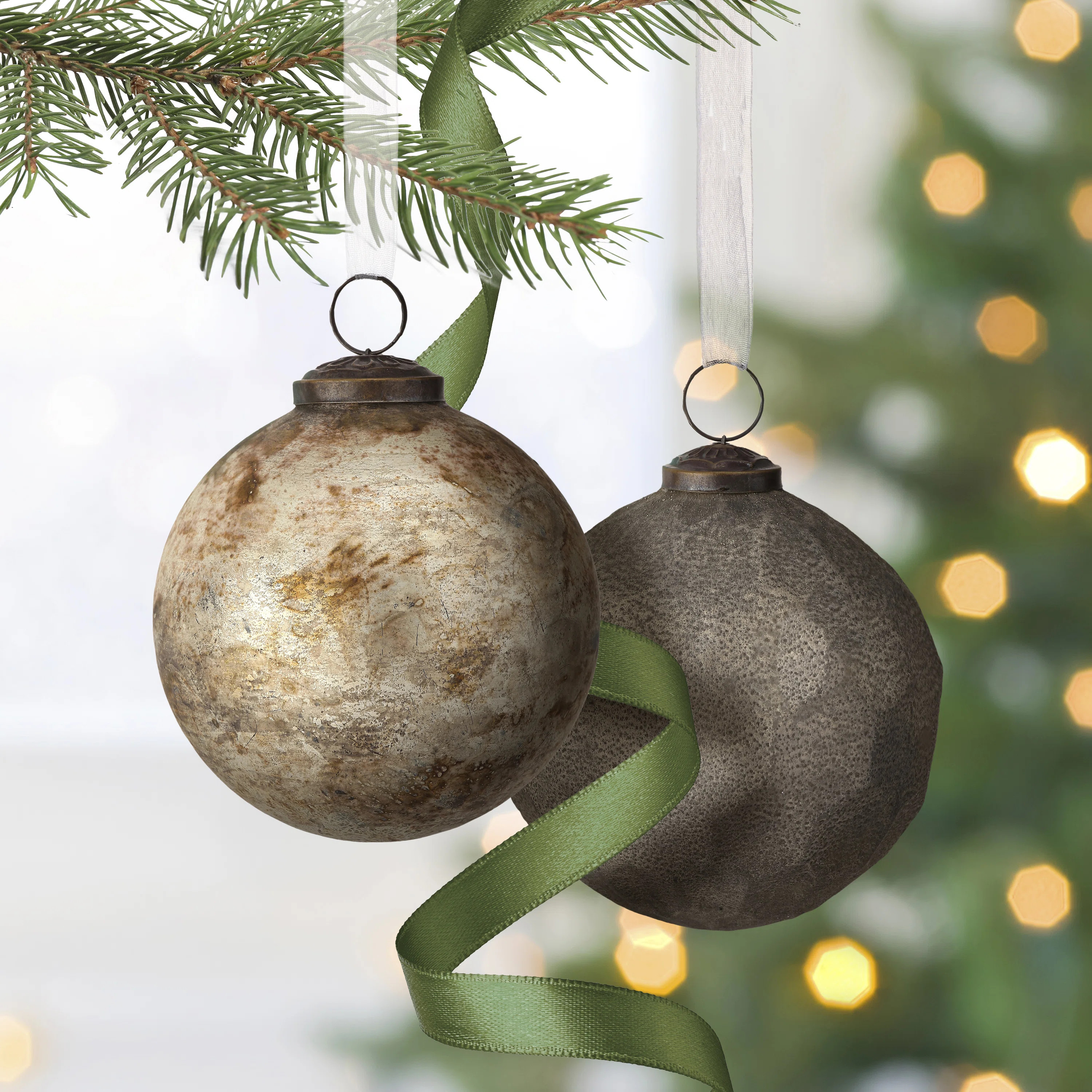 The Holiday Aisle® 4" Glass Art Ball Ornament Set of 4 | Wayfair | Wayfair North America