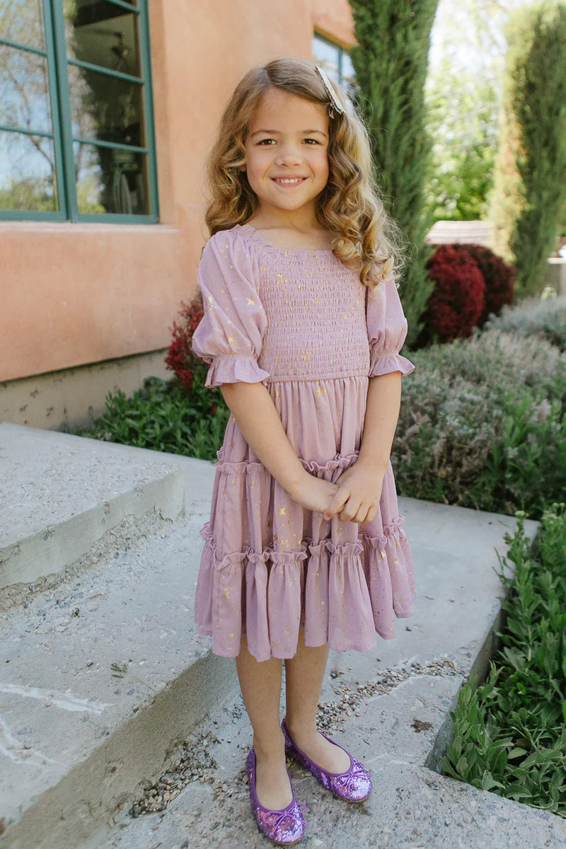 Mini Starry Nights Dress in Lilac | Ivy City Co