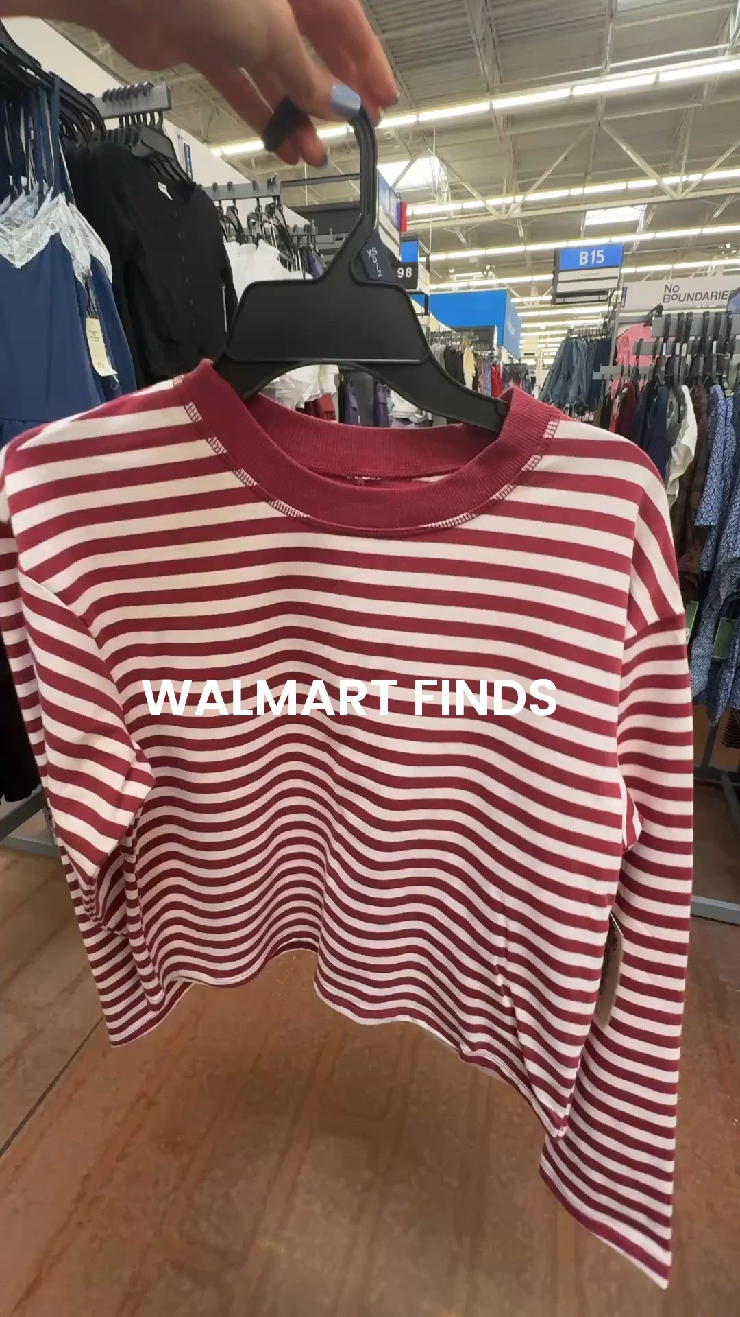 the striped tees are my fav! #walmartfinds #noboundaries #stripes