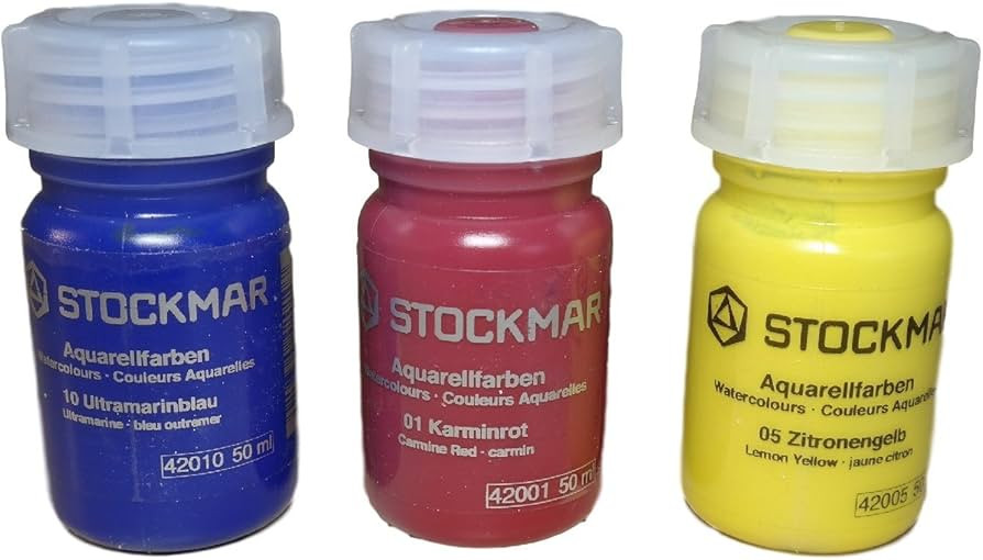 STOCKMAR Bundle - Watercolor Paint: 3 Primary Color Assortment 50 ML (Carmine Red, Lemon Yellow, ... | Amazon (US)