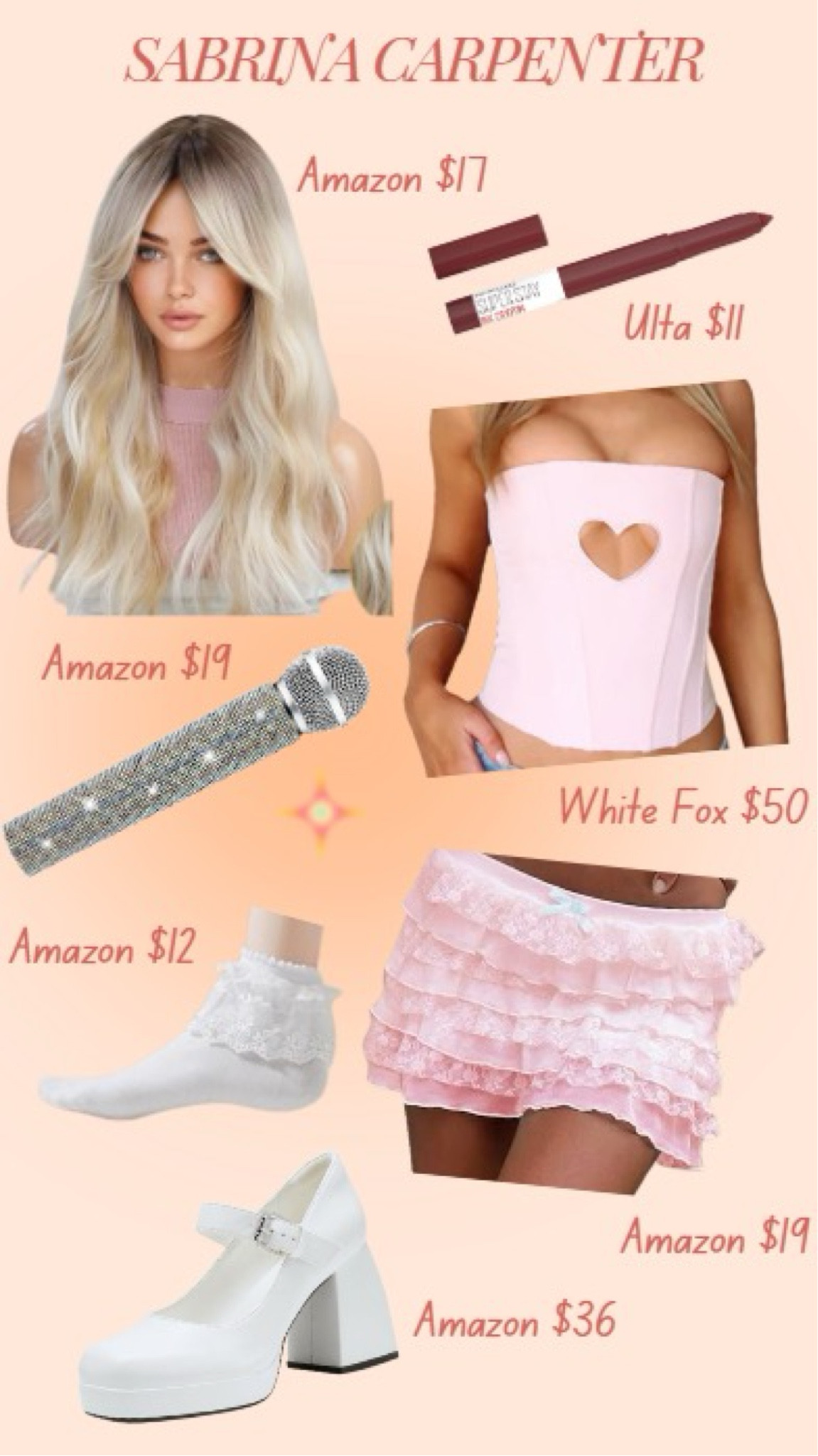 Sabrina Carpenter costume idea 2024 🎃🤍 Heart cut out top is from White Fox

#sabrina #sabrinacarpenter #halloween #costume #girly #outfit #amazon #costume2024

#LTKCon #LTKSeasonal