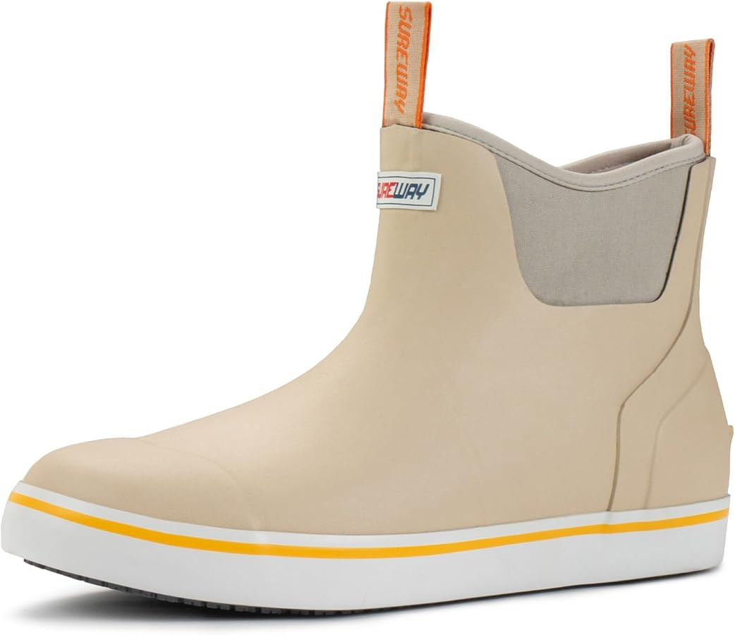 SUREWAY Women's Ankle Fishing Deck Boots for Women,Short Waterproof Neoprene Rubber Rain Boots,Li... | Amazon (US)