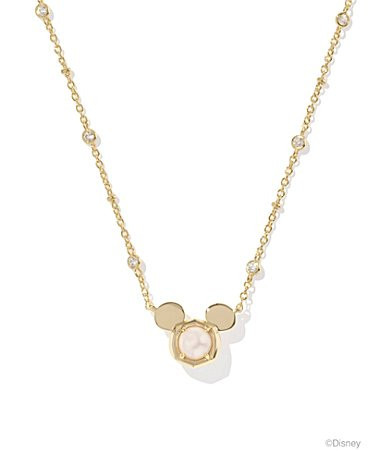 Kendra Scott Disney Kendra Scott Mickey Mouse Short Pendant Necklace - White Pearl | Dillard's