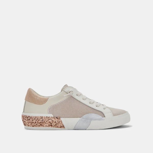 ZINA SNEAKERS IN LIGHT GOLD MESH | DolceVita.com