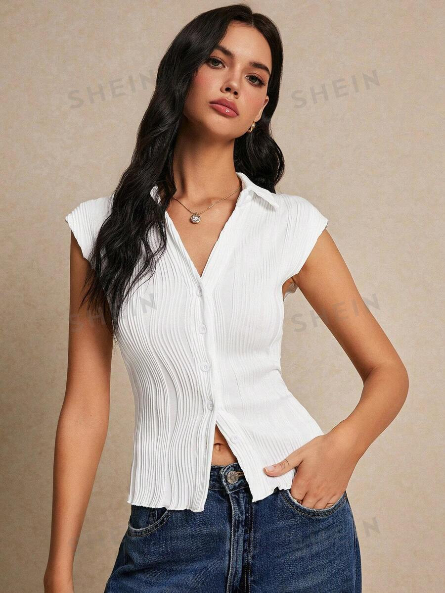 Poéselle Exquisite Jacquard Textured Grain Fabric, Excellent Minimalist Shap And Fashionable Let... | SHEIN