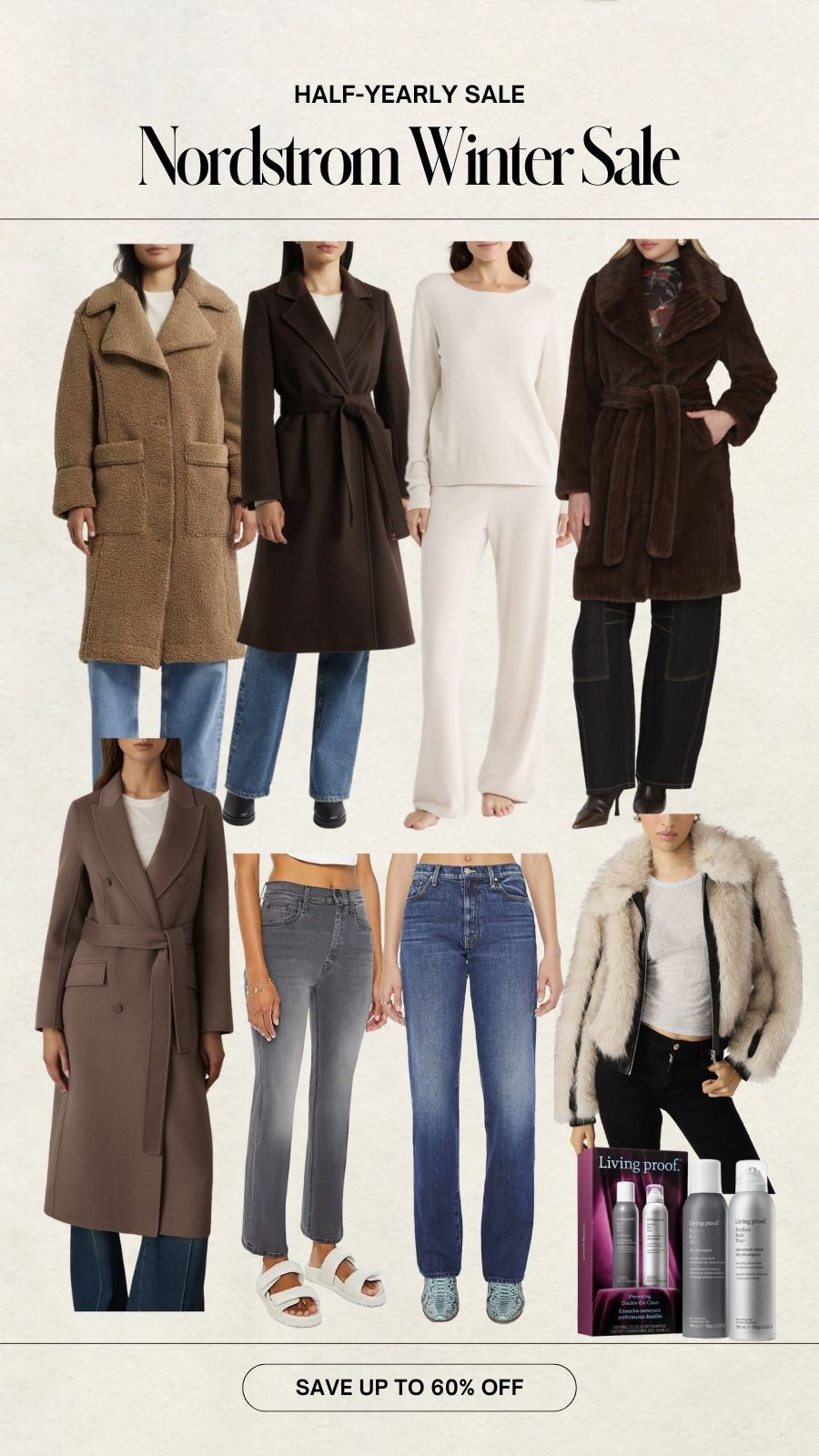Nordstrom half-yearly sale
Save up to 60% off winter wardrobe essentials from winter coats to denim
and lounge sets 



#LTKSaleAlert #LTKFindsUnder100 #LTKHoliday