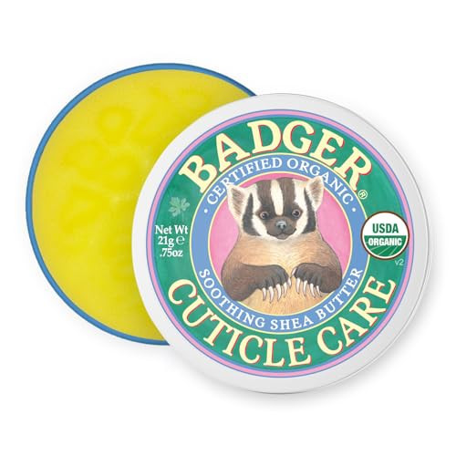 Badger Cuticle Care, 100% Organic Cuticle Cream for Natural Nail Care, Soothe & Restore Dry & Splitting Cuticles, Rich Shea Butter, Light Citrus Scent, .75oz Tin | Amazon (US)