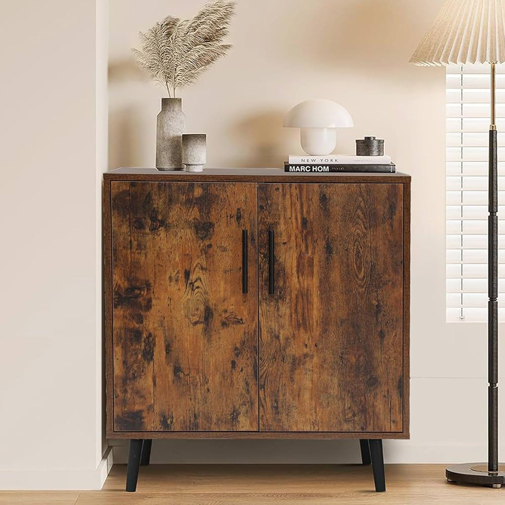 Mid Century Sideboard Buffet Cabinet with Storage, Freestanding Floor Storage Cabinet with Door a... | Amazon (US)
