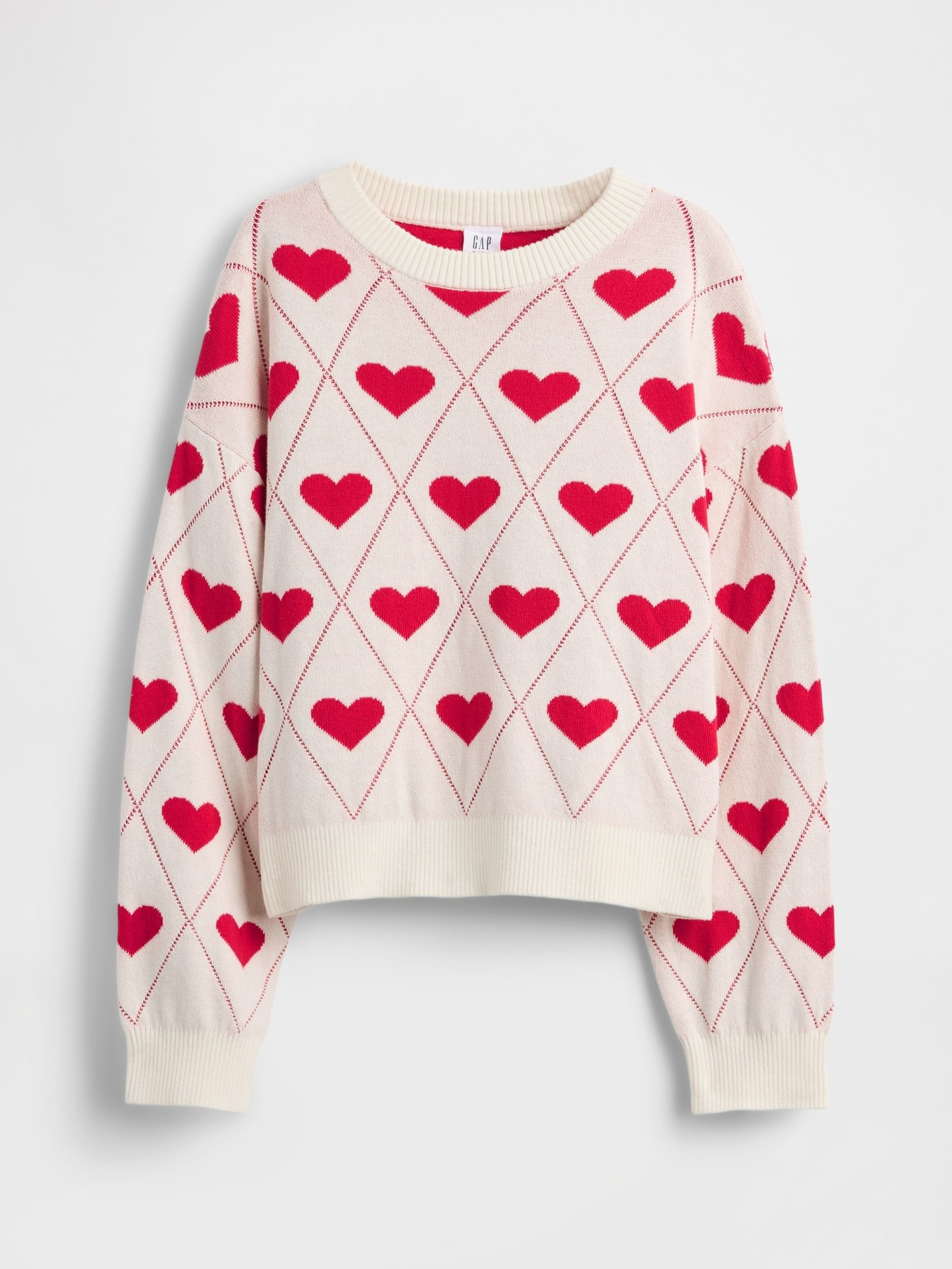 Red Heart Valentines Graphic Crew Neck Jumper | Gap | GAP UK