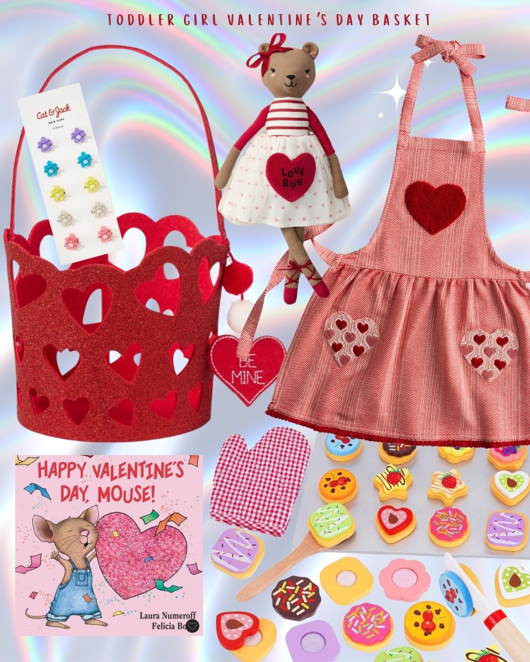 Calling all girl moms!!
A sweet little Valentine’s basket for toddlers 💕
Books, pretend play, dress-up, and a few festive extras she’ll actually use long after February 14 🤍
#target #potterybarn #worldmarket #giftguide #grwm

#LTKBaby #LTKmomlife #LTKKids