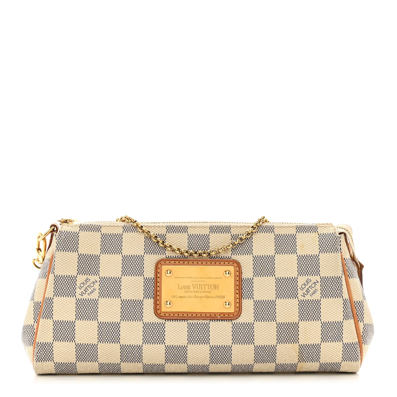 LOUIS VUITTON Damier Azur Eva Clutch | FASHIONPHILE | FASHIONPHILE (US)