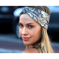 Hippie Headband, Paisley Bandana, No Tie Head Scarf, Hair Accessory For Women, Gift Her, Boho Turban | Etsy (US)