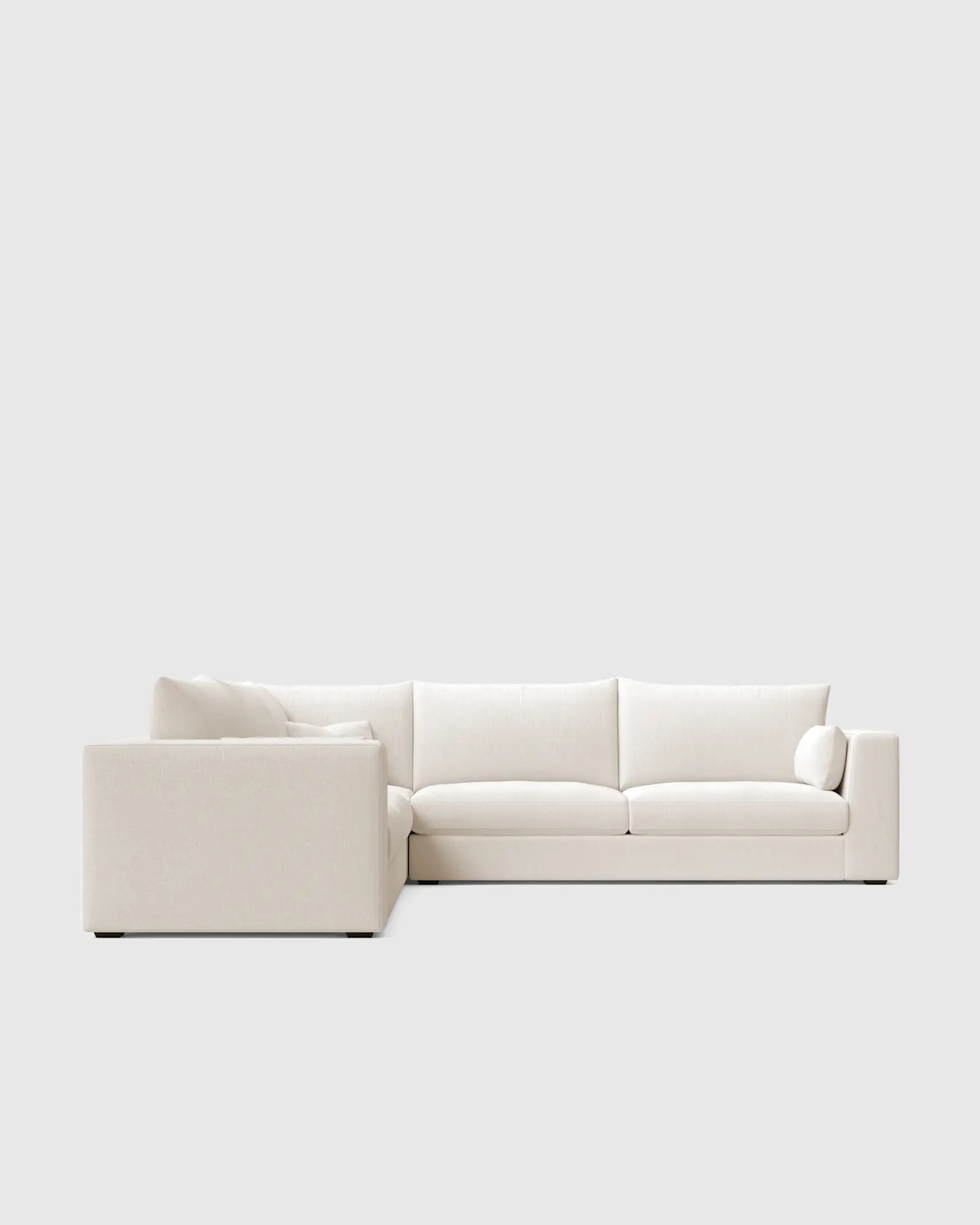Oasis Performance Linen Blend L Sectional in Pearl | Quince